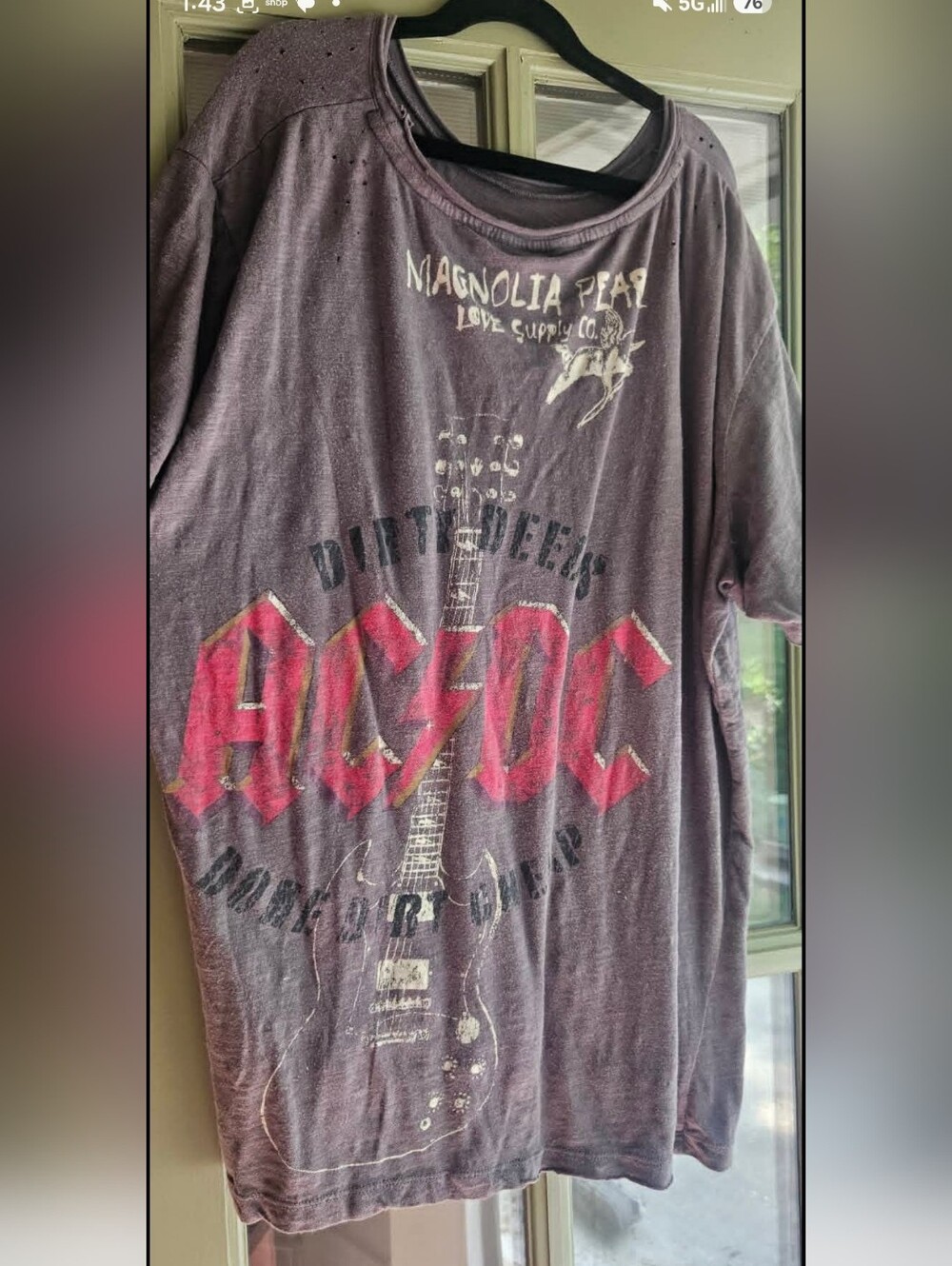 Magnolia Pearl Dirty Deeds ACDC Tee NWT - Picture 2 of 6